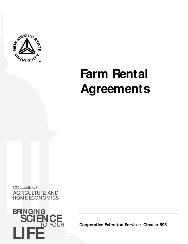Free New Mexico Land Lease Agreement PDF DOCX